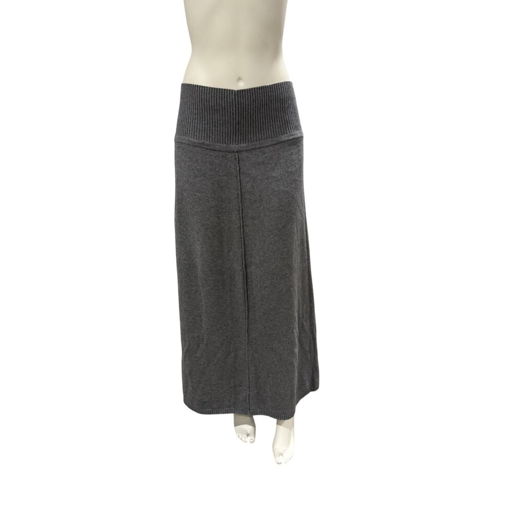 J Jill Purejill Womens Sz Large Gray Cotton Cashmere Pull On Sweater Skirt
